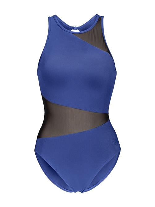 ARENA Badedragt 'ANGLE VENT BACK MESH'  blå / sort