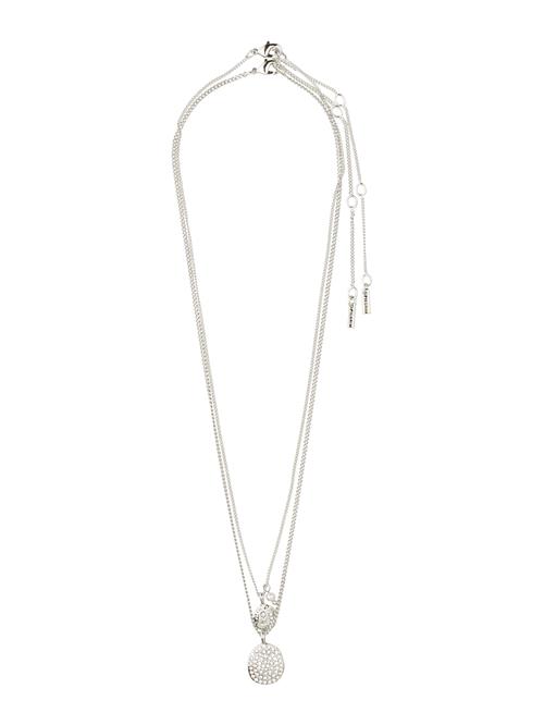 Pilgrim Kæde 'Shift'  sølv / perlehvid