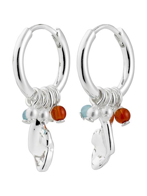 Pilgrim Øreringe 'Sense'  rød / sølv / transparent