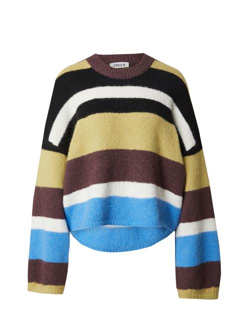 EDITED Pullover 'Lainey'  blå-meleret / gul-meleret / sort