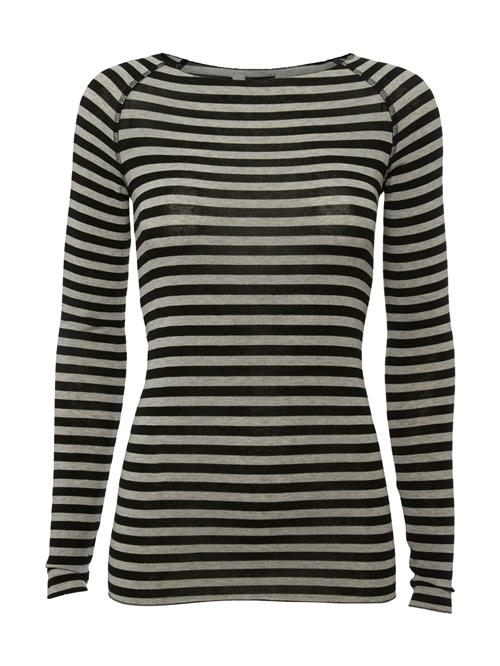 Gai+Lisva Shirts 'Amalie Stripe'  grå / sort