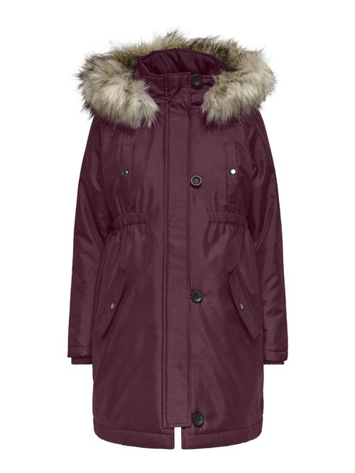 Only Maternity Vinterparka 'OLMIris'  vinrød