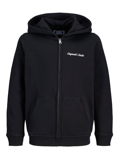 Jack & Jones Junior Sweatjakke 'Norrebro'  sort / hvid