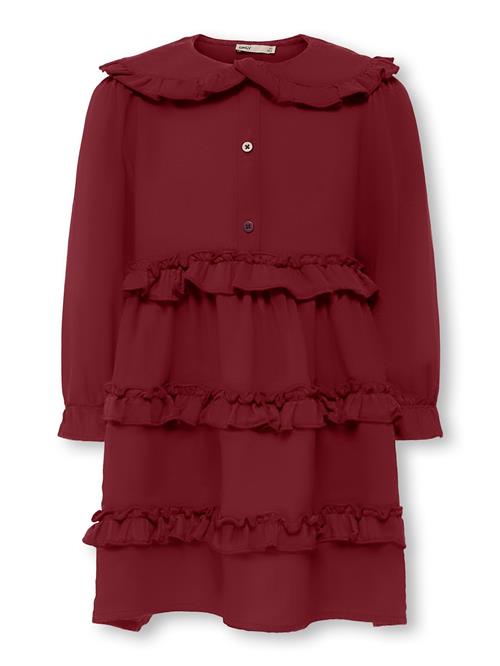 ONLY GIRLS Kjole 'KMGThyra'  mørkerød