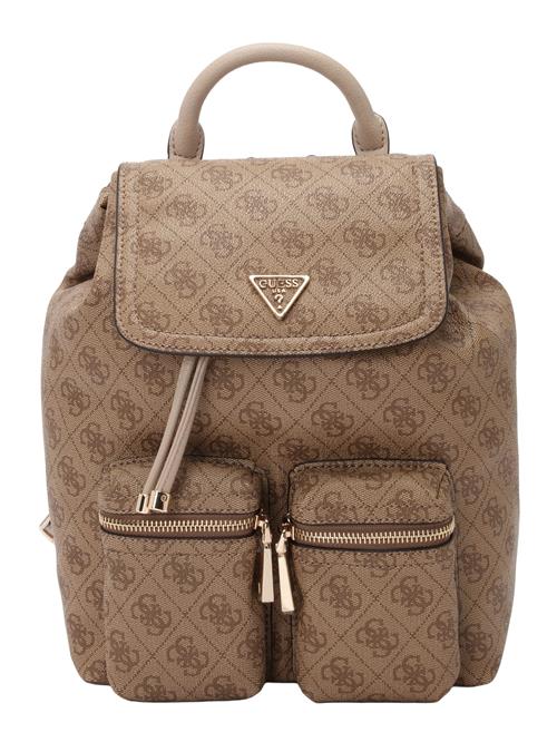 GUESS Rygsæk 'MANHATTAN II FLAP BACKPACK'  beige / lysebrun