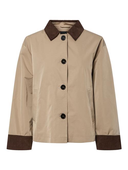 PIECES Overgangsjakke 'PCJorma'  brokade / mørkebrun