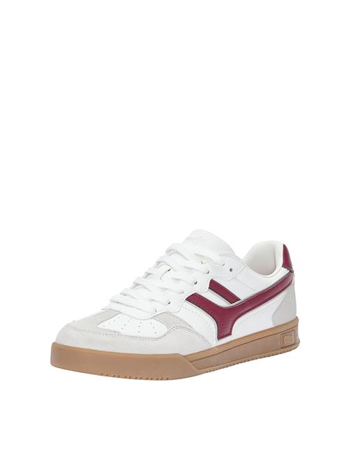 Pull&Bear Sneaker low  vinrød / hvid / naturhvid