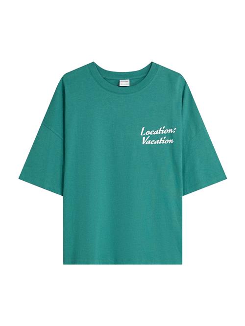 Bershka Shirts  petroleum / hvid