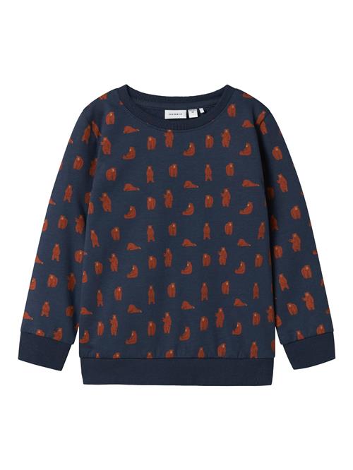 NAME IT Sweatshirt 'NMMNenean'  natblå / brun