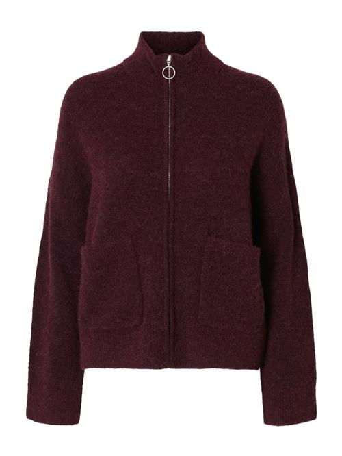 SELECTED Cardigan 'SLFSIA RAS'  aubergine