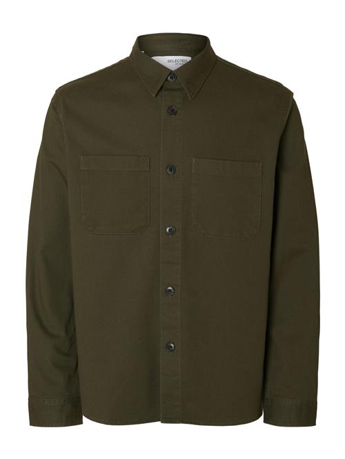 SELECTED Skjorte 'SLHTRAVIS'  gran