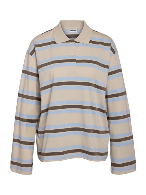 Noisy may Shirts 'NMAURA'  ecru / lyseblå / taupe