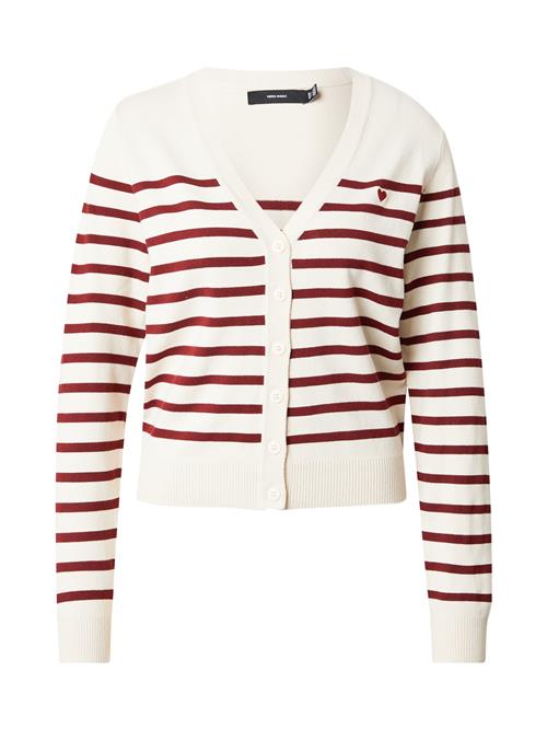 VERO MODA Cardigan 'VMDory'  creme / mørkerød