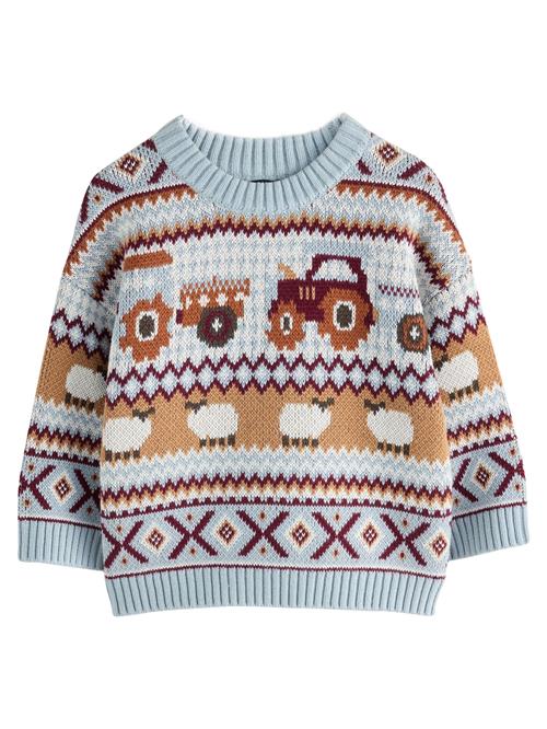 Next Pullover  lyseblå / lysebrun / mørkebrun / burgunder