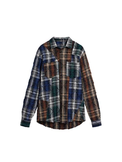 Desigual Skjorte  mørkeblå / rustbrun / hvid