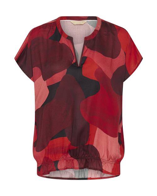 CULTURE Bluse 'Dana'  bordeaux / purpur / pastelrød / sort