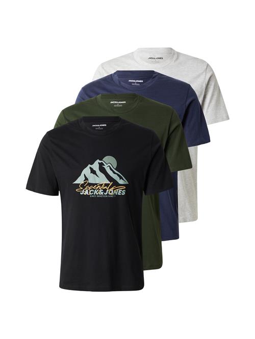 JACK & JONES Bluser & t-shirts 'JJSUN'  navy / grå-meleret / mørkegrøn / sort