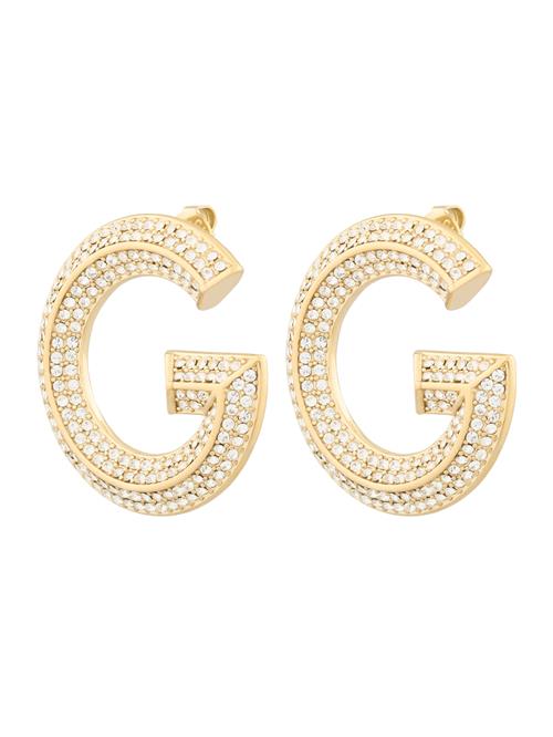 GUESS Øreringe  guld / transparent