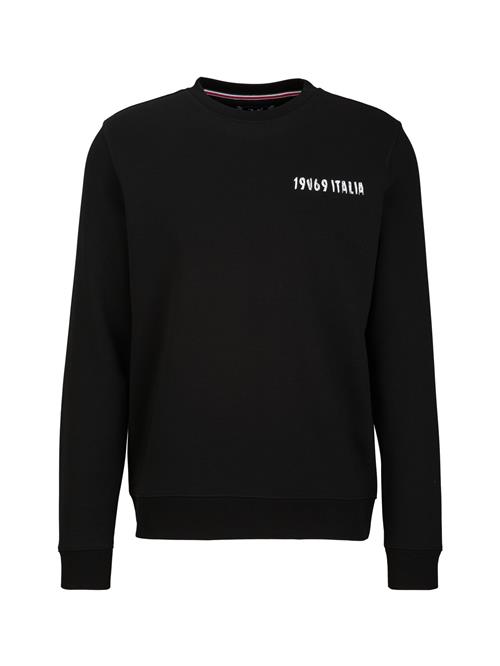 19V69 ITALIA Sweatshirt 'Nico Logo Carrier 4'  beige / grøn / rød / sort / hvid