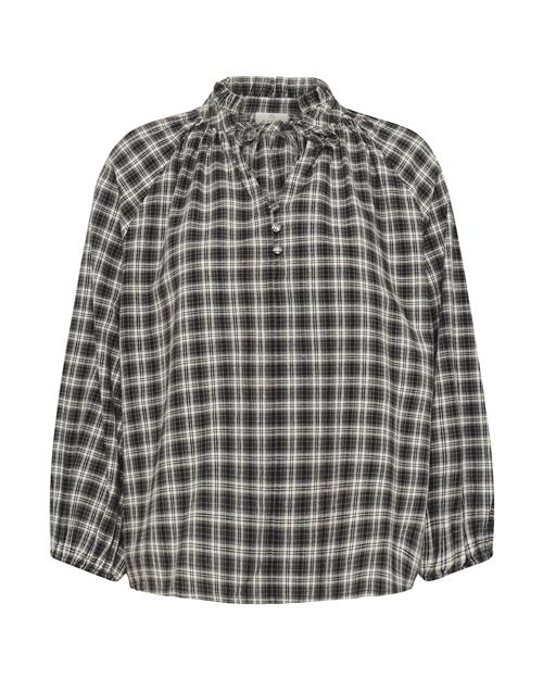 Kaffe Bluse 'Elna'  sort / uldhvid