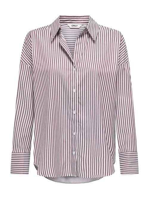 ONLY Bluse 'ONLOregon'  vinrød / hvid