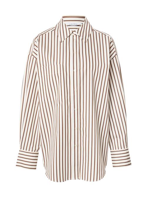 & Other Stories Bluse  karamel / mørkebrun / hvid