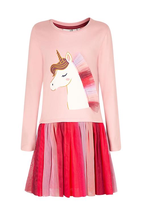 happy girls Kjole  lyserød / pitaya / brandrød / hvid