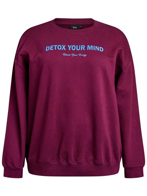 Zizzi Sweatshirt 'Mrikke'  blå / mørkelilla