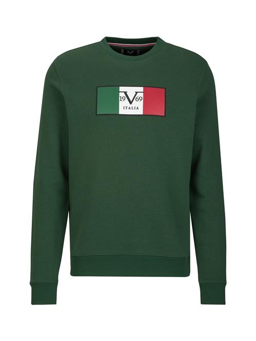 19V69 ITALIA Sweatshirt 'Nico Carrier 5'  grøn / rød / hvid