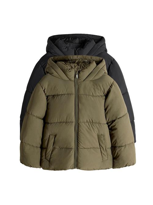 The Set Overgangsjakke  oliven / sort