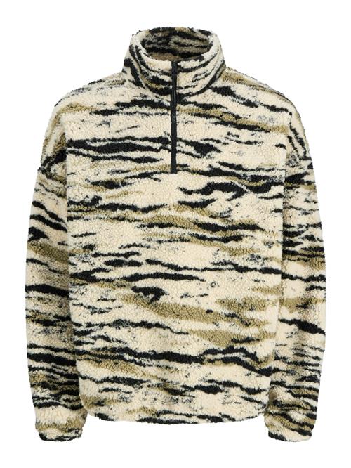 JACK & JONES Pullover  creme / khaki / sort