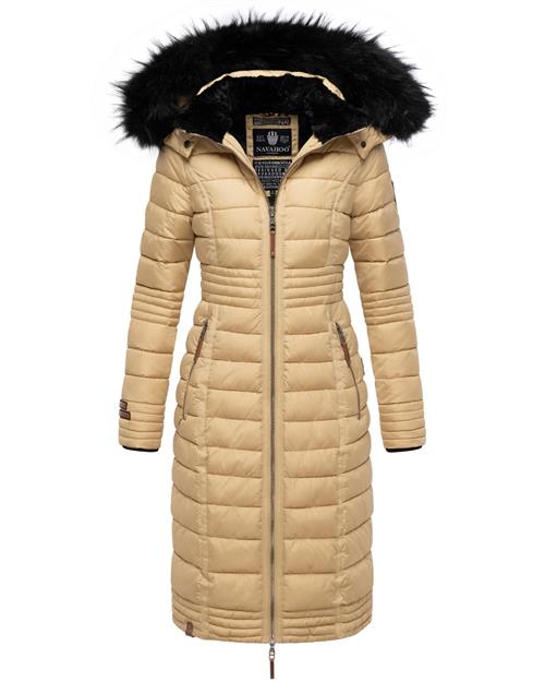 NAVAHOO Vinterfrakke 'Umay'  sand / sort