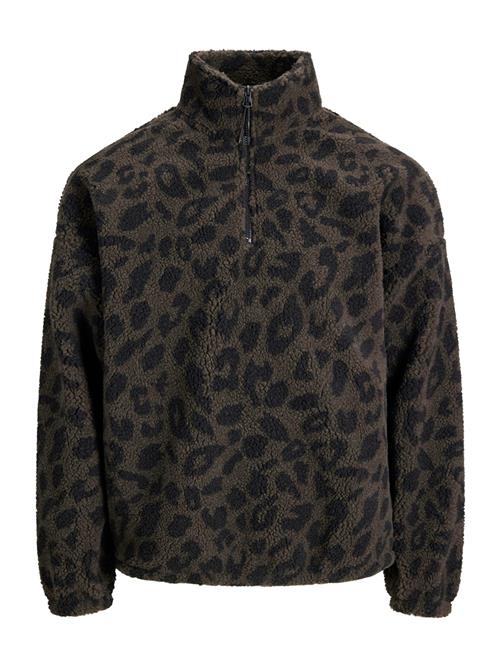JACK & JONES Sweatshirt 'JORCHEETAH'  mudderfarvet / sort