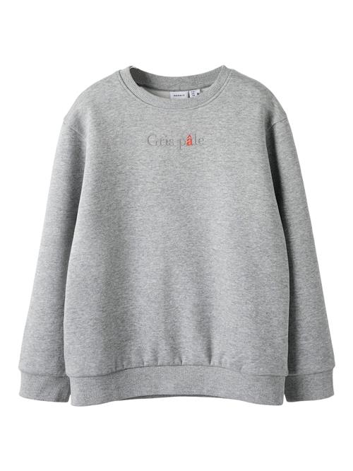 NAME IT Sweatshirt  grå-meleret / rød