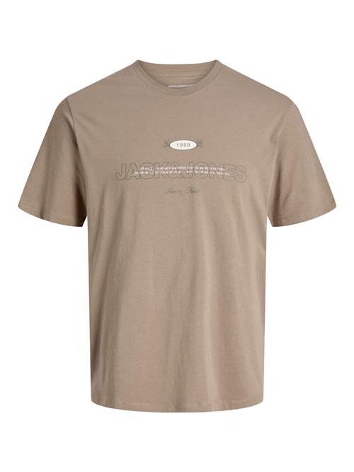 JACK & JONES Bluser & t-shirts  mørkebeige / mørkegrå / hvid