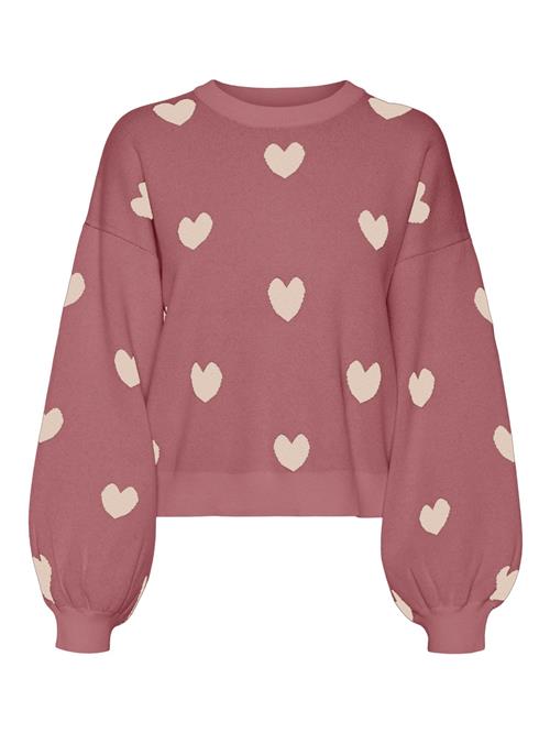VERO MODA Pullover 'VMSomeone'  gammelrosa / hvid