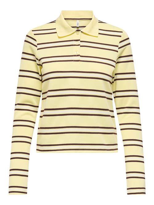 ONLY Shirts 'ONLEvie'  mørkebrun / lysegul / hvid