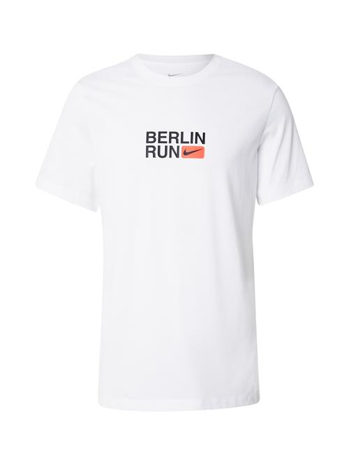 NIKE Funktionsskjorte 'CITY MRTH'  orange / rød / sort / hvid