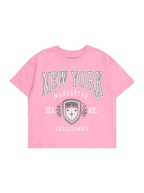Abercrombie & Fitch Bluser & t-shirts 'NEW YORK'  lyserød / sort / hvid