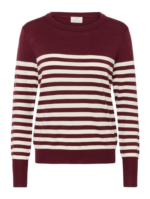 Kaffe Pullover 'KALizza'  merlot / uldhvid