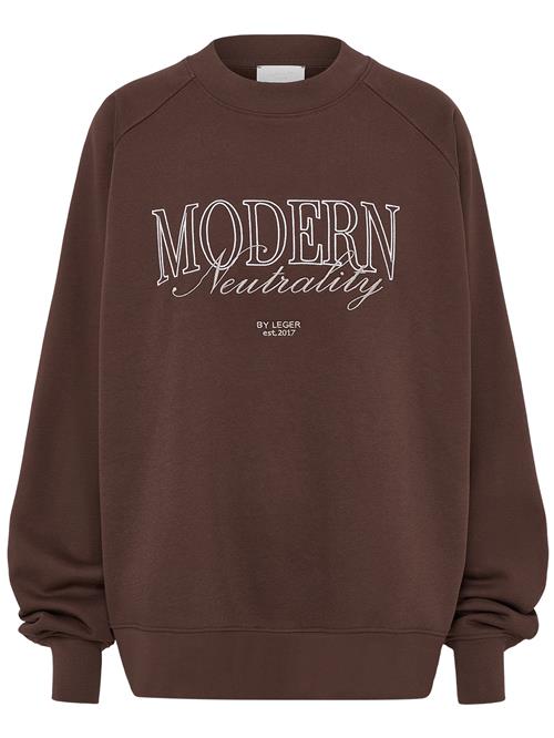 LeGer by Lena Gercke Sweatshirt 'Maxime'  brun / hvid