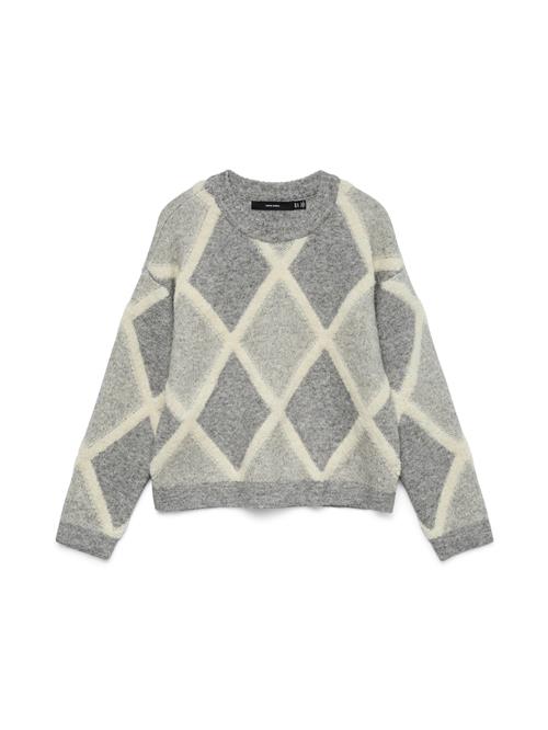 VERO MODA Pullover 'VMARGIE'  grå / grå-meleret / uldhvid