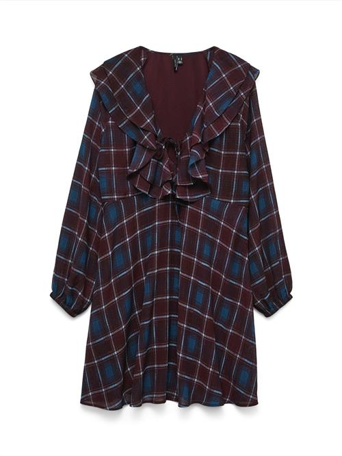 VERO MODA Kjole 'VMEmilie'  blå / lyseblå / vinrød