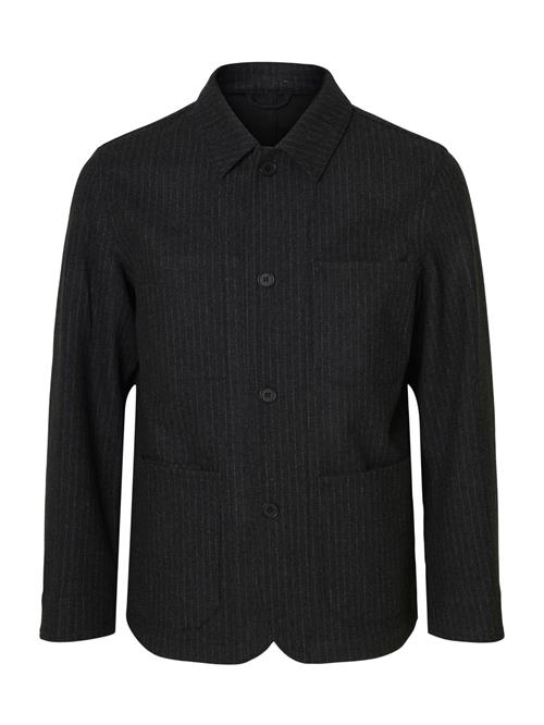 SELECTED Jakke 'SLHLANDON'  mørkegrå / hvid