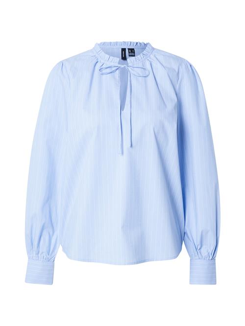 VERO MODA Bluse 'VMDIANA'  lyseblå / hvid