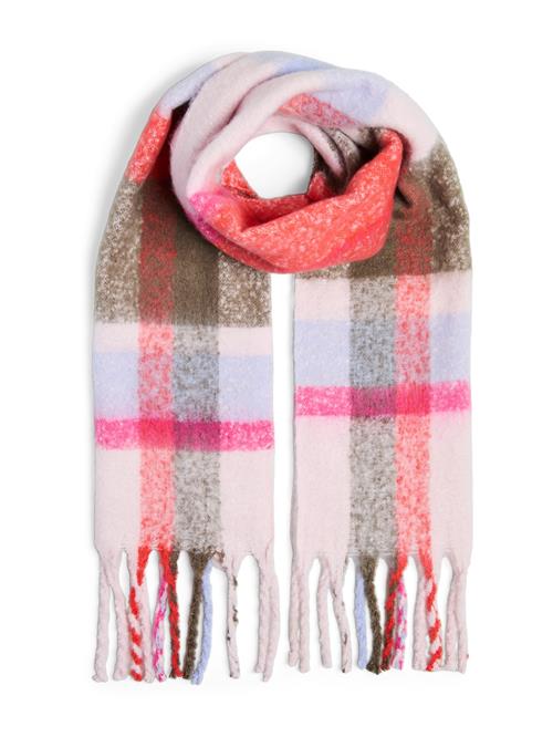 PIECES Sjal 'PCBEA'  lyseblå / mørkebrun / pink / lyserød