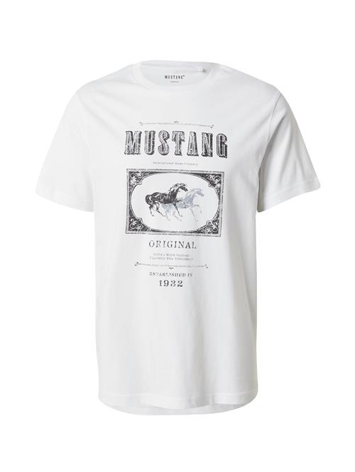 MUSTANG Bluser & t-shirts 'Akron'  sort / hvid