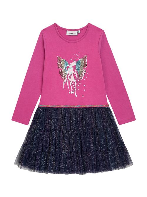 Danamade Kjole  cyanblå / mørkeblå / pink / lyserød