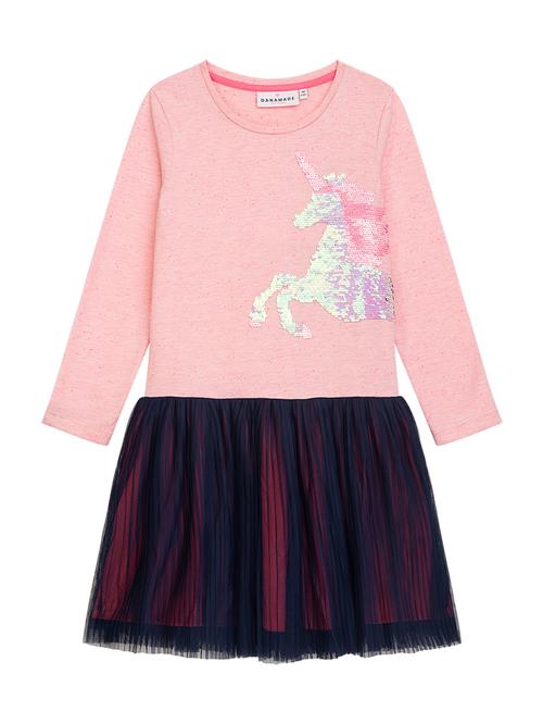 Danamade Kjole  navy / lys pink / pink-meleret / sølv