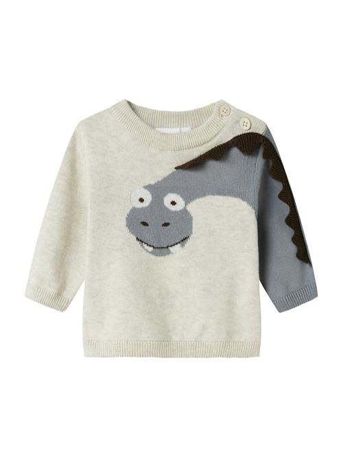 NAME IT Pullover 'NBMNUTTI'  creme / mørkebrun / grå / hvid